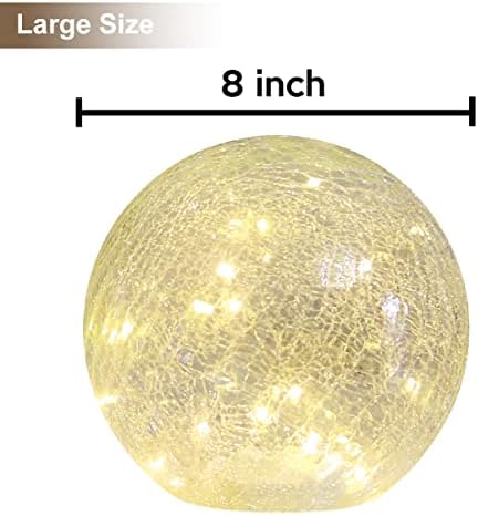 A három Gömb LED Lámpa elemes, Kivilágított Üveg Gömb Dekoráció, Arany Higany Üveg Labdát, Világos Nappali, Fedett, Izzó Éjszakai