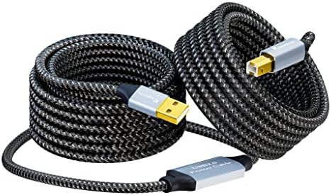 Ruaeoda Nyomtató Kábel 50 ft, Hosszú USB Nyomtató kábel Kábel USB 2.0, A Típusú Férfi B Férfi Nyomtató, Szkenner, USB-B Kábel