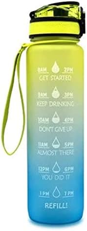 Maximális Slim Víz Üveg Időt Jelölő, 32 oz/1000ml Motivációs Üveg Vizet a Szűrő, Újrafelhasználható & BPA Mentes Tritan Üveg