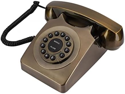 EDOSSA Asztali Hívó Otthoni Iroda Telefon Antik Telefon Antik Bronz Telefon Vezetékes Telefon