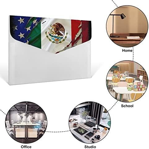 Évjárat USA-Mexikói Zászló Bővülő Fájl Mappa, 6 Zsebbel, egy mappában Szervező Aranyos Mappákat Dokumentumok