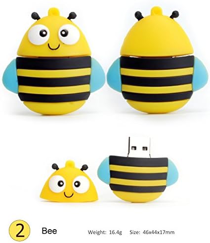 LEIZHAN 5X8GB Aranyos Állatok USB Flash Meghajtó Lánc Méh Fox Baglyok Pingvin Pen Drive Ajándékok Gyerekeknek, illetve a