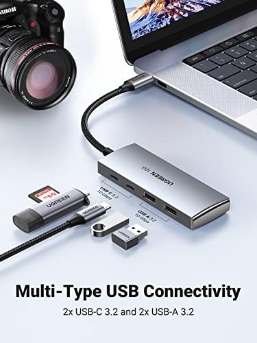 UGREEN USB-C Hub 10Gbps, 4 Port USB-C-USB 3.2 Adapter, 2 USB-C 2 USB-A Port Többportos Adapter, USB-C Splitter Bővítő MacBook