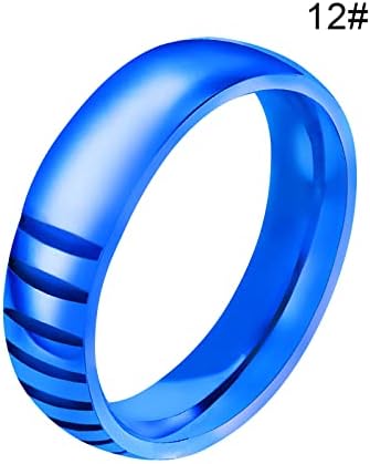 Fiúk Gyűrűk Tini Titán-Acél Kék páros Gyűrű Ékszer Szülinapi Javaslatot, Ajándék, Menyasszonyi Eljegyzési Parti Gyűrű (G, Egy