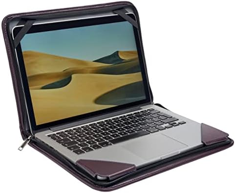 Broonel Lila Bőr Laptop Messenger Esetben - Kompatibilis Dell Latitude 7340 Laptop 13.3 2 az 1-ben