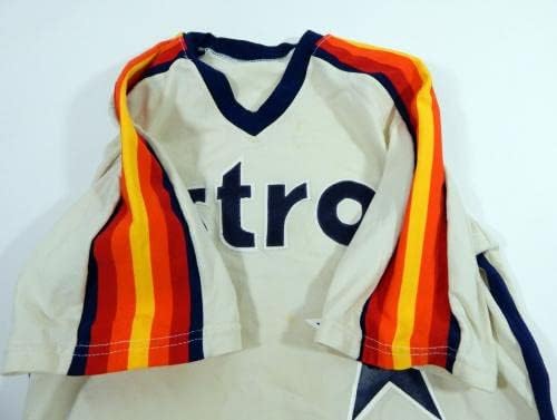 1982 Houston Astros Kiko Garcia 23 Játék Használt Fehér Jersey 40 DP35800 - Játék Használt MLB Mezek
