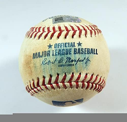 2021 San Francisco-I Colorado Rockies Játék Használt Fehér Baseball Evan Longoria Szabálytalan Játékban Használt Labdák