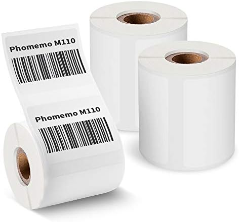 Phomemo-M110 Thermal címkenyomtató Három Doboz 40×30mm Címke, Hordozható Bluetooth Címke Nyomtató Címke, Kiskereskedelem, Vonalkód,