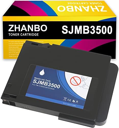 ZHANBO SJMB3500 Remanunfactured Karbantartás Doboz C33S020580 Kompatibilis TM-C3500 TM-C3510 TM-C3520 C3500 Series Nyomtatók, 1 Csomag...