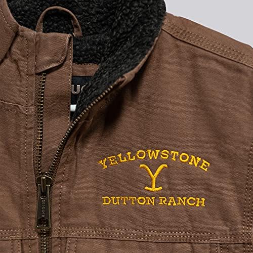 Yellowstone Dutton Ranch Logó Hivatalosan Engedélyezett Canyon Ruhával Barna Mellény