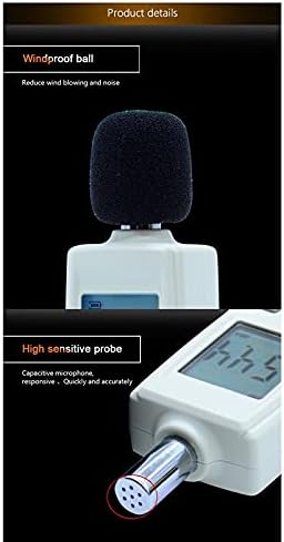 BBSJ Digitális zajszintmérő Zaj Teszter 30-130dB decibelben LCD kijelző Háttérvilágítás Pontosság 1,5 dB