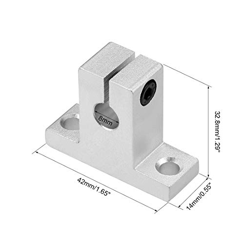 uxcell 8mm-es Tengely Támogatási SK8 Lineáris Dia Vasúti Útmutató Blokkok CNC-3D-s Nyomtató (Csomag 2)