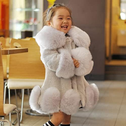 Kisgyermek Lányok Őszi Kabát Téli Csecsemő, Kisgyermek Gyerekek Fleece Gallér Soild Kabátok, Meleg Gyapjú Kapucnis Pufi Kabát
