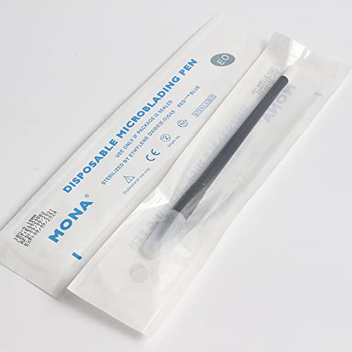 Csomag 10db mona Eldobható microblading toll 18u 0.18 mm szemöldök kézi microblading tetoválás toll (U18-0.18 MM)