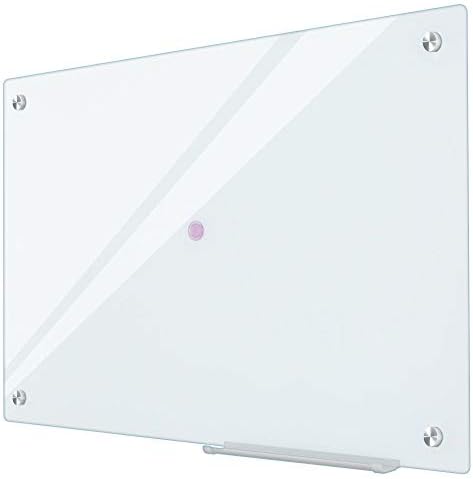 Üveg Tábla Mágneses, Szárazon törölhető Fehér Tábla 4 'x 3' Framless Fehér Felület