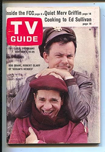 A TV Guide 11/19/1966-Bob Crane-Hogan Hősei-Illinois-Nincs címke-újságos copy-VF