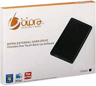 BIPRA Külső Hordozható Merevlemez Tartalmaz Egy Érjen Vissza Szoftver - Fekete - FAT32 (320GB)