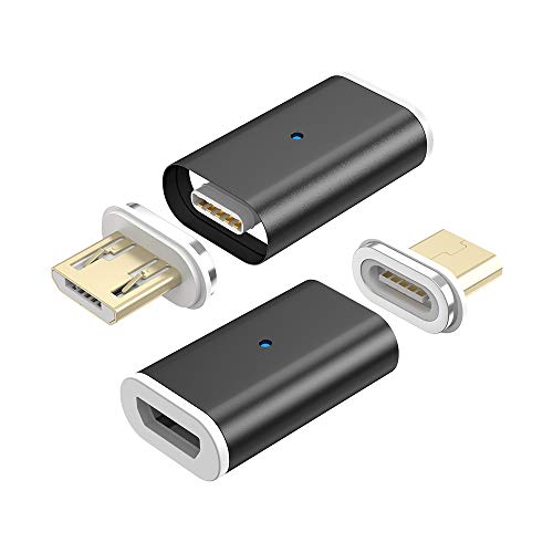 NetDot Gen10 Mágneses Mikro-USB / Micro USB Adapter Átalakító(3 Pack Fekete)