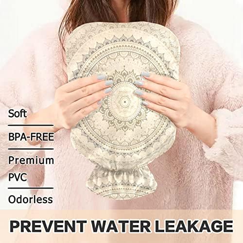 Oarencol Bohém Mandala Bohém Forró vizes Palackot Paisley Etnikai Virág Meleg Víz Táska Fedelét, a Hideg-Meleg Borogatást 1 Liter