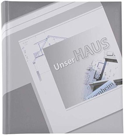 Goldbuch 27001 fotóalbum Script 'Unser Haus' 30 x 31 cm, 60 Oldal a Pergamine, Nyomtatás Laminált Szürke [német Nyelvű]