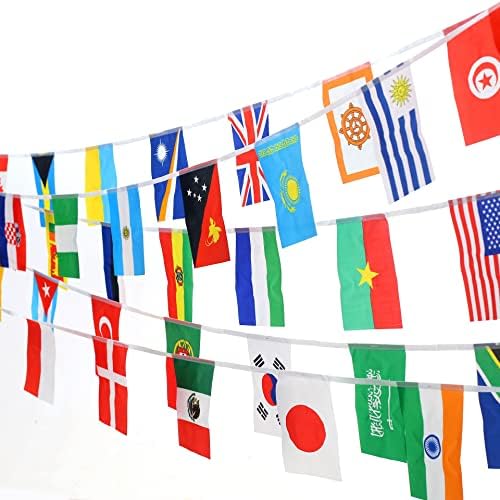 50 Országok Zászlók,Country String Zászló Banner,Világbeli Országban, Minden Kontinensen Zászló,Világ Kupa Sportesemények Nemzetközi