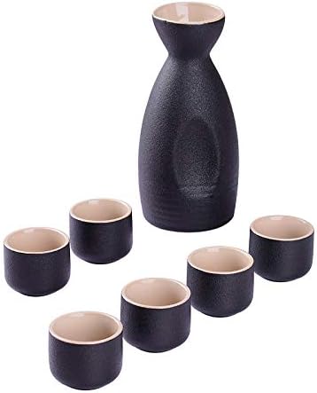 NEWQZ Japán Érdekében Meghatározott, a Hagyományos Kerámia Fekete Kedvéért Z Szett 7 Db tartalmazza 1 Pot 6 Csésze