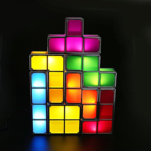 Csodálatos Tetris Alakú Retro Játék Rakható LED asztali Lámpa Kreatív DIY ~Tétel GH8 3H-J3/G8333710