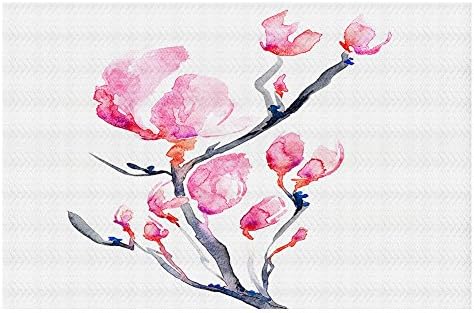 DiaNoche Szőtt Terület Szőnyeg, Szőnyeg Konyha, Fürdő Szőnyeg által Merész Design Stúdió Japán Magnolia Nagy 4x6 Ft