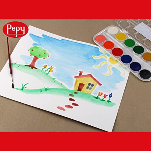 Pepy Akvarell Festék; Classpack 24-Gróf, 12 Szín Meghatározza; Minden Készlet Tartalmaz Ecset & Zárható Keverés Tálca, Többszínű