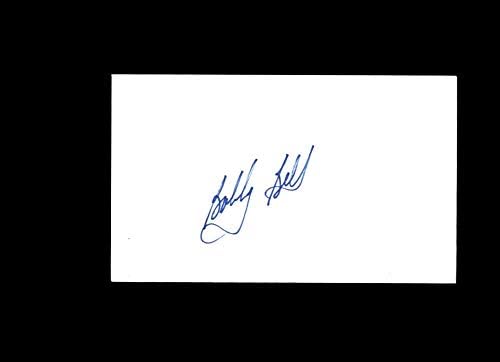 Bobby Bell Kézzel Aláírt 3x5 Index Kártya Autogramot NFL HOF Kansas City Chiefs