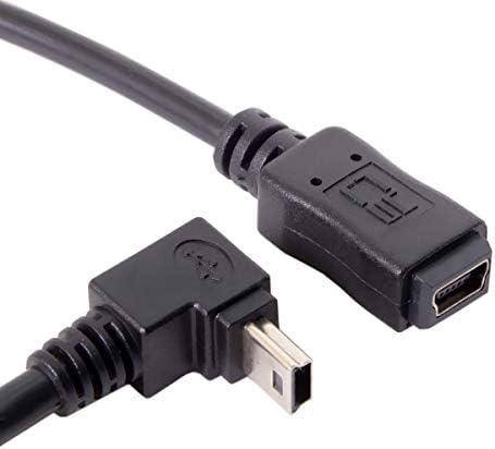 Cablecc 2db 90 Fokos Fel & Le Irányban Szögben Mini USB 5 Tűs Férfi cablecc Női Hosszabbító kábelhez 0,2 m