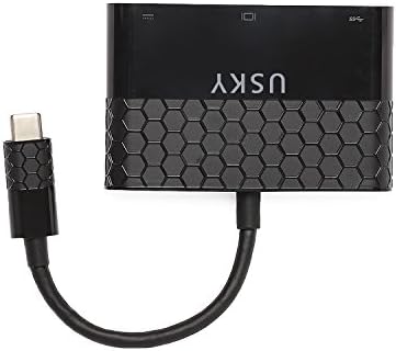 USB-C-VGA Többportos Adapter, USKY USB 3.1 VGA Elosztó, C Típusú VGA/USB-C/USB-a 3.0 Töltő Adapter Új MacBook Pro, a Google