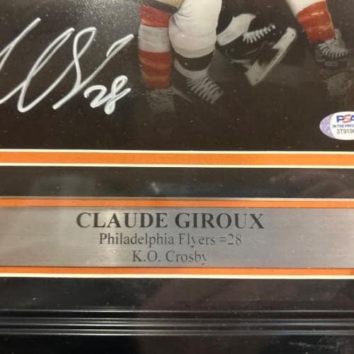 Claude Giroux Autográf, Aláírt Szórólapok 8x10 Fotó, Keretezett SZÖVETSÉG - Dedikált NHL-Fotók