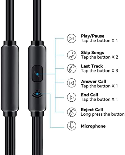 iRAG A101C USB-C Fejhallgató Fülhallgató Mikrofonnal - Vezetékes C Típusú Plug in-Ear Fülhallgató Samsung Galaxy Google Pixel,