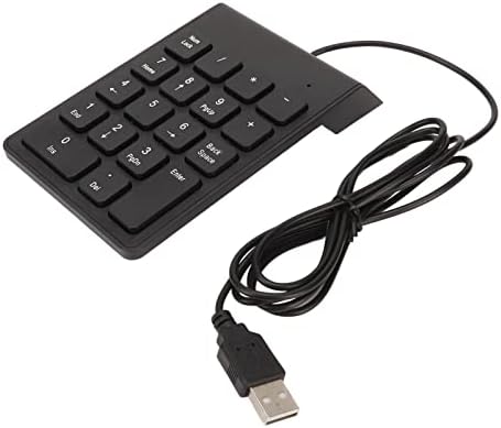 Jaerb Numerikus Billentyűzet, 18 Kulcs USB-Kapcsolat Vezetékes Numerikus Billentyűzet 4.9 Ft Vonal Csendes Gépelés Plug and Play a Bank