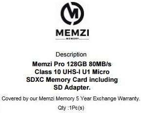 MEMZI PRO 128 GB Class 10 80MB/s Micro SDXC Memória Kártya SD Adapter HTC mobiltelefon Bolt