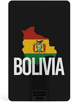 Bolívia Térkép, Zászló USB Flash Meghajtó Hitelkártya Design USB Flash Meghajtó Személyre szabott Memory Stick Kulcs 32G