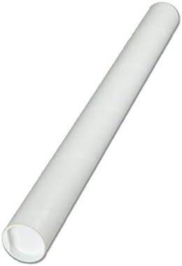Tubeequeen Fehér Levelezési Csövek, Sapkák, 2-es x 12 inch hasznos hossz (3 Csomag)