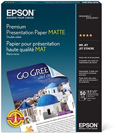 Epson Premium Bemutató Papír MATT (8.5x11 Cm, 100 Lap) (S042180),Fekete