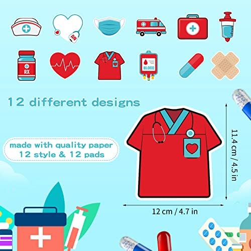 12db Mini Vicces Nővér Sticky Notes Ápolási Diák Essentials Iskolai Nővér Ajándékok Orvosi Témájú Post Megjegyzi, Egyéni Stick Aranyos