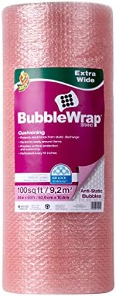 Kacsa Márka antisztatikus Bubble Wrap Csillapítás, Extra Széles 24-Inch x 50 Láb magas, Rózsaszín (285793)