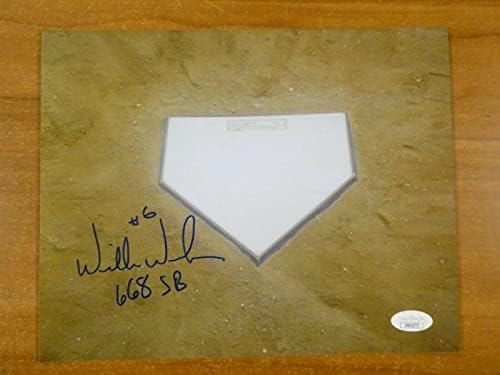 Willie Wilson Aláírt 8x10 Fotó SZÖVETSÉG COA - Dedikált MLB Fotók