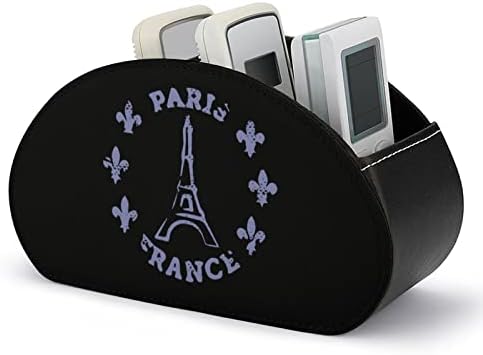 Párizsi Eiffel-Torony TV Távirányító tartó, 5 Rekeszes PU Bőr Szervező Asztal Caddy Tároló Doboz