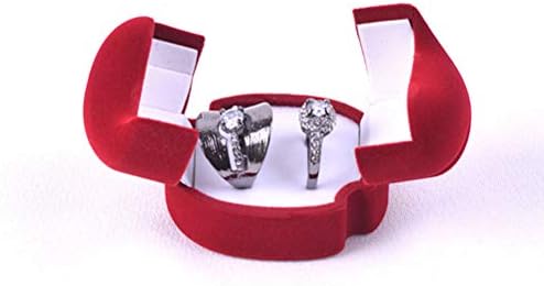 KESYOO 3PCS Piros, Páros Gyűrű Ékszer Doboz, ékszerdoboz Kreatív Gyűrű, Ékszerek Esetben, Nyaklánc, Fülbevaló Ékszer Tálca Ajándék Tartó