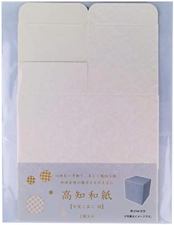 サンケーキコム Suncake Com KJP-31 Kochi Washi Papír Cloisonne Kokobako Fehér, 2.6 x 2.6 x 2.7 inch (66 x 66 x 68 mm)