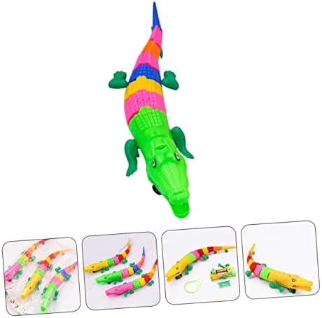Toyvian Elektromos Krokodil Játék, a Gyerekek, Figurák Gyerekeknek Ragyogás Játékok Fény Tele Játékok Műanyag Aligátor Elektromos Állati