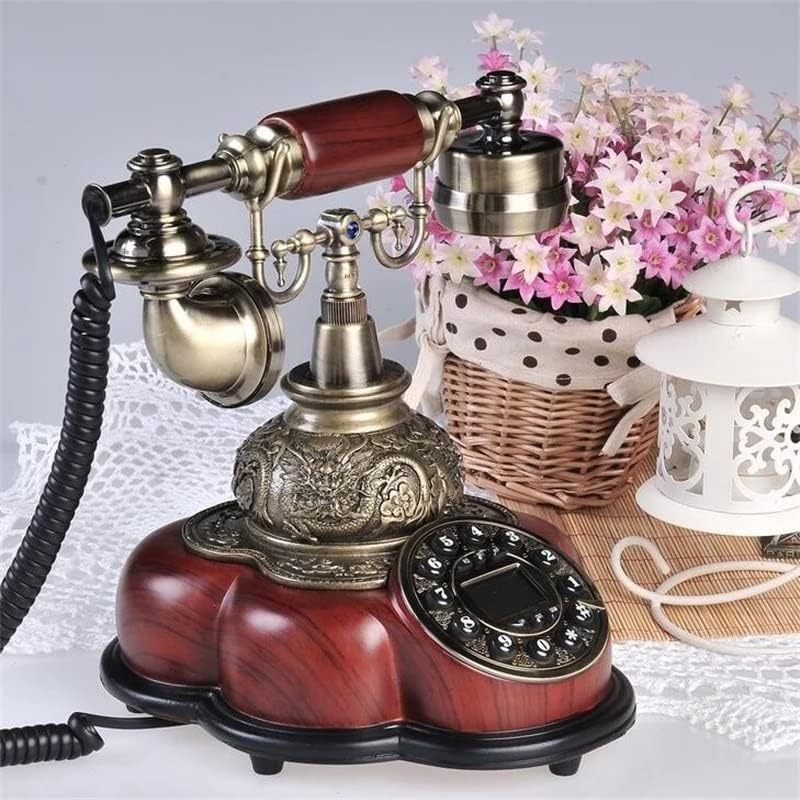 MMLLZEL Antik Vezetékes Telefon Gyanta Rögzített Digitális Retro Telefon Gombot, Tárcsázza a Klasszikus, Dekoratív Forgó Tárcsa Telefonok Vezetékes