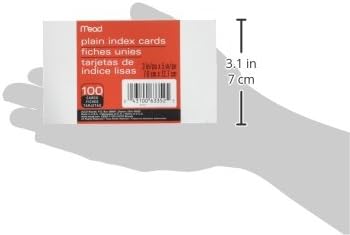 Nagyker: Mead (12 darabos) Index Kártya 3in. x. 5. 100/Pkg Sima Fehér 63352