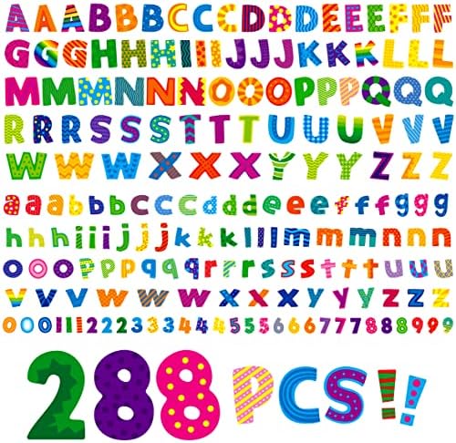 288 DB Ábécé Combo, Hirdetőtábla Leveleket Beleértve 78pcs Nagybetűk, 78pcs Kisbetűk, 30db 0-9 Számokat & Írásjelek, Táblára