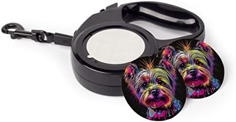 Yorkshire Terrier Behúzható Pet Póráz - Pop Art Póráz - Nyomtatott Kutya Póráz - 118 cm